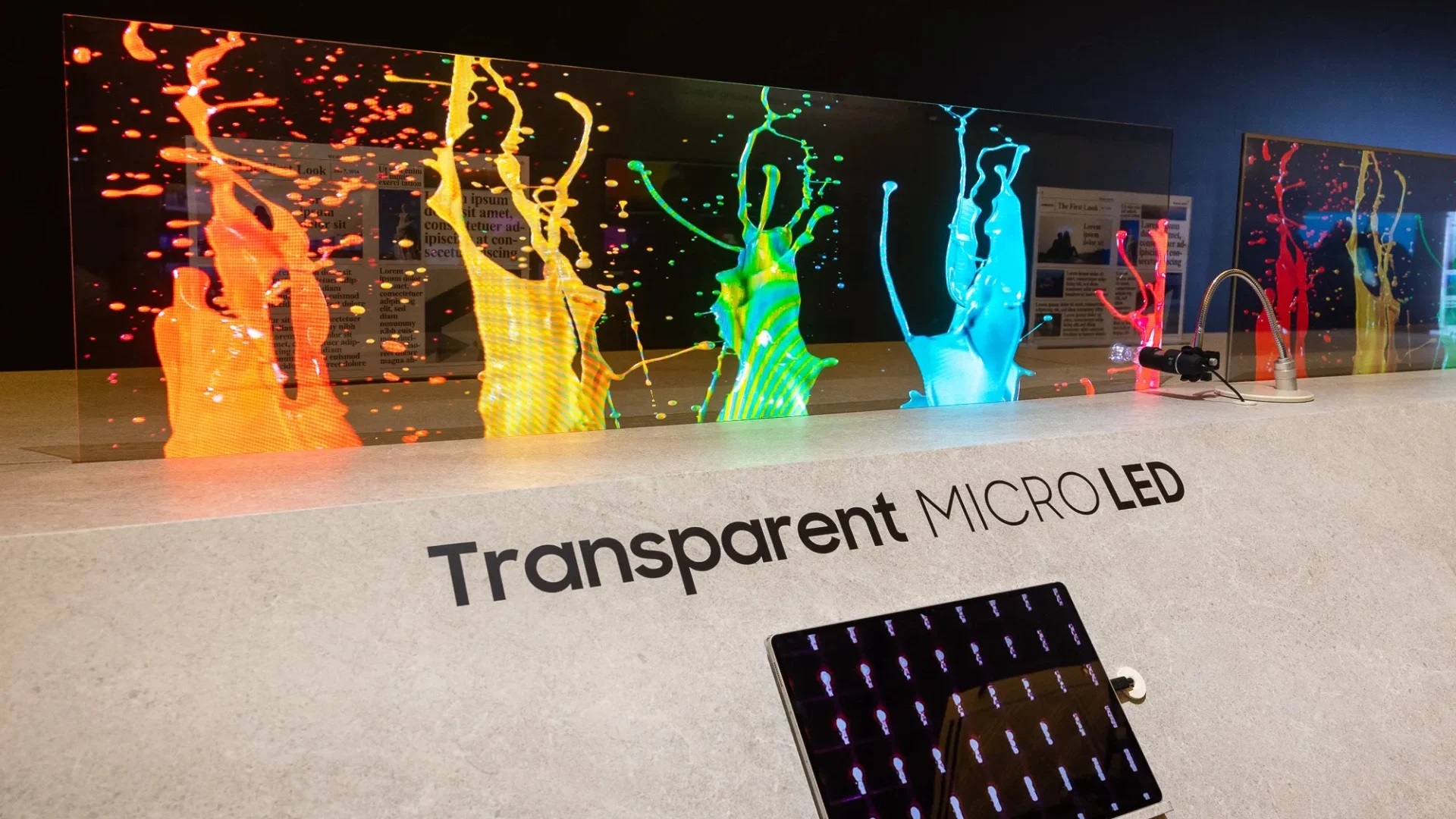 La nueva pantalla MICRO LED transparente de Samsung difumina los límites entre contenido y realidad