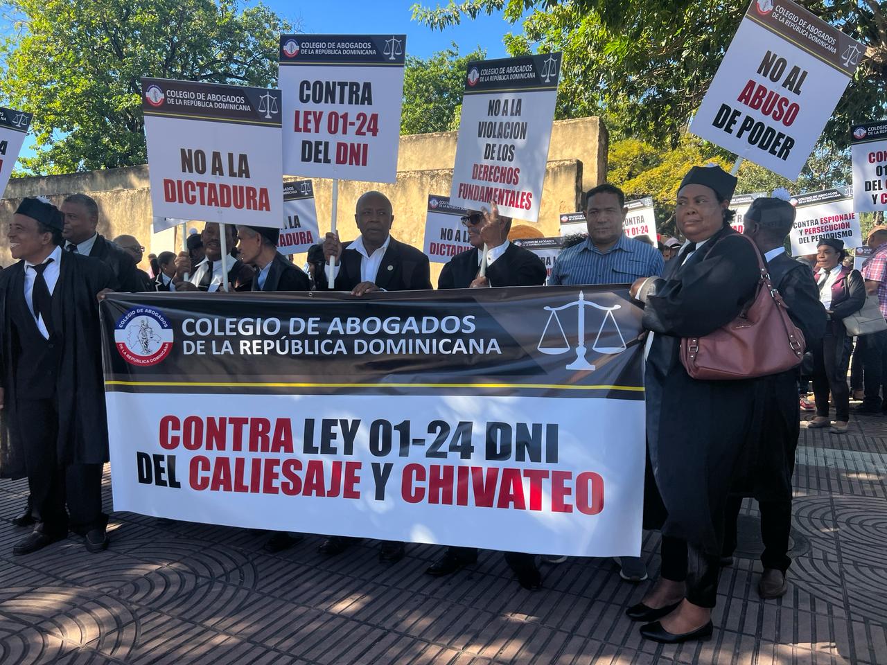 Abogados marchan contra Ley 01-24 que crea el DNI