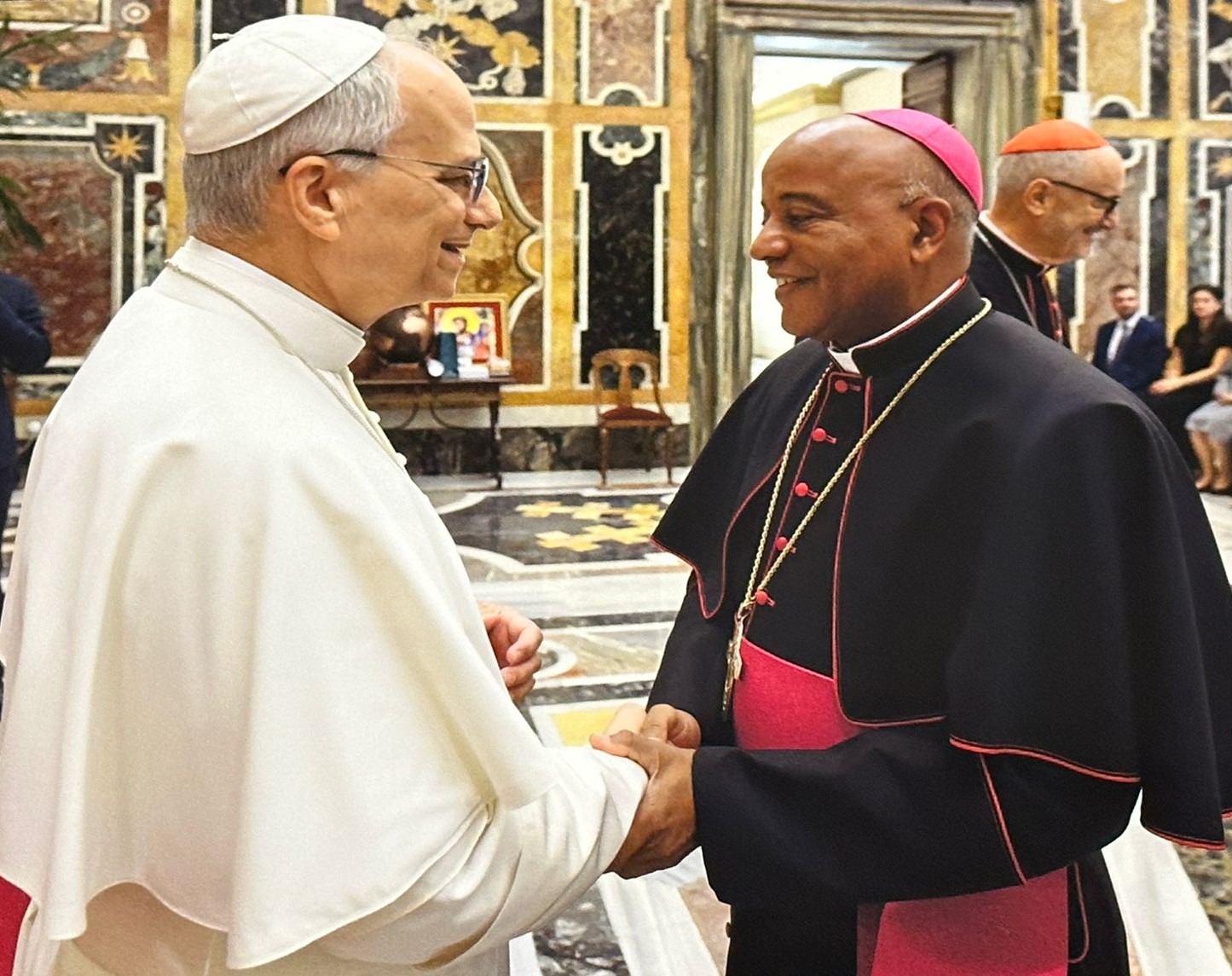Papa León XIV recibe nuevo Obispo, Manuel Ruíz; agradeció designación y lo invita a visitar a RD