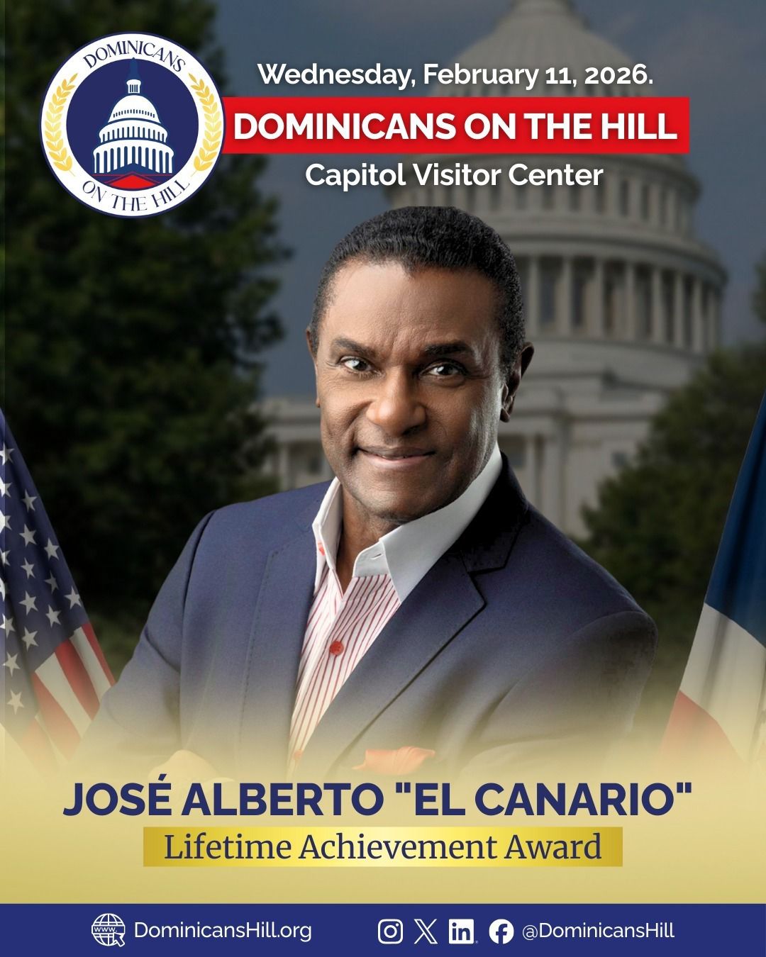 Dominicans on the Hill reconocerá a Adalgisa Pantaleón, Techy Fatule y José Alberto “El Canario” en su octava edición