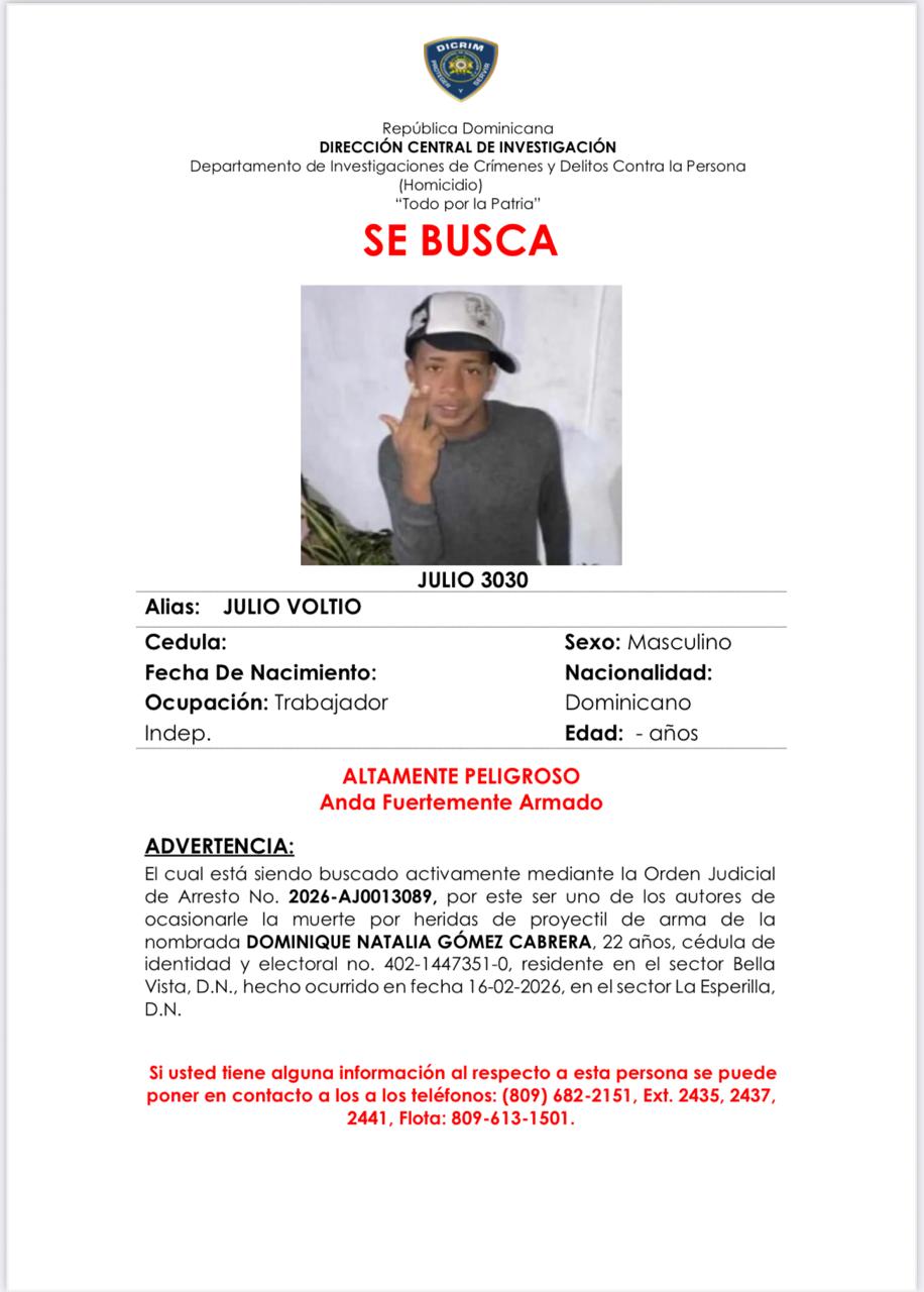 Caso Masha: Identifican y activan búsqueda de presuntos autores muerte de joven Dominique Natalia Gomez Cabrera