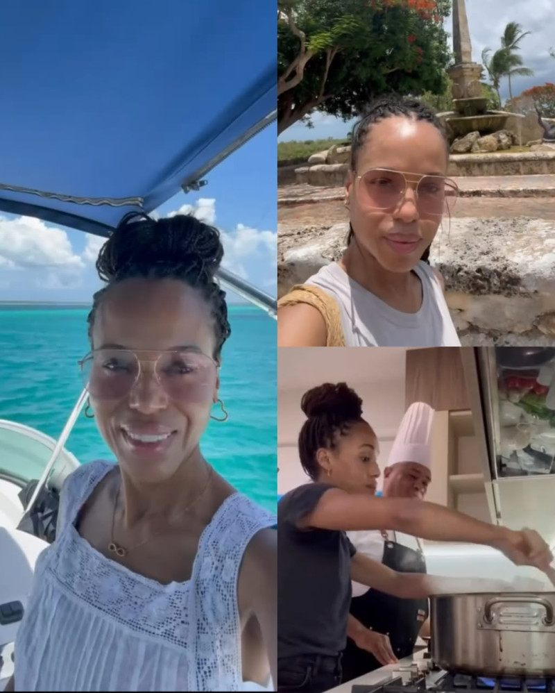 Kerry Washington presume su escapada por República Dominicana