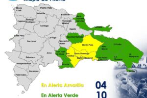 COE eleva a 14 las provincias en alerta por lluvias asociadas a Dolly